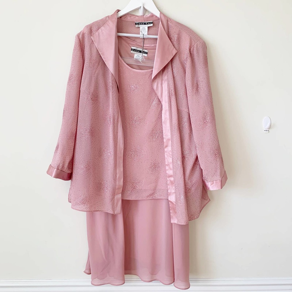 Dana Kay Dusty Pink 3-Piece Skirt Set